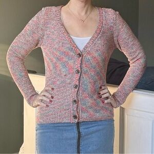Cozy Multicolor Knit Cardigan
